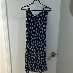 J.Crew - Gwenyth Slip Skirt in Polka Dot Viscose Chiffon